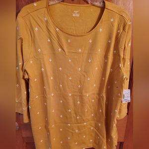 New with Tags Christopher Banks 3/4 Sleeve Jersey - 1X